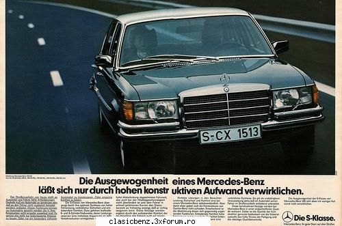 mercedes w116 reprezinta clasa de lux a german si este primul model numit oficial s-klasse.