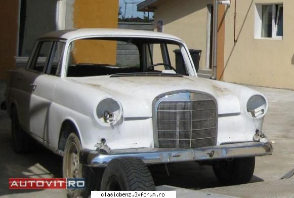 o coada de randunica 190d de vanzare din 1966 la pretul de 2000 euro. masina a fost recent revizuita
