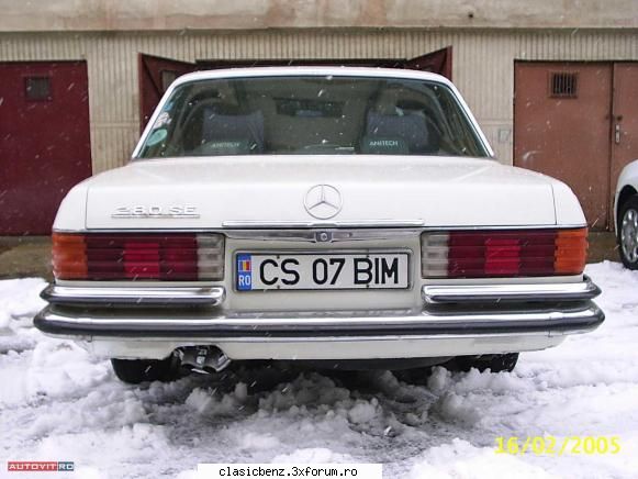 de vanzare un w116 280se intr-o stare f buna, automat, impozit platit la 1100 euro. masina se