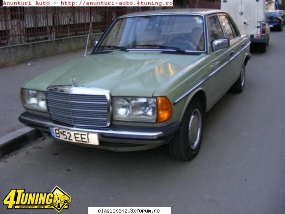 un w123 intr-o stare cum mai rar gasesti 200d din '84 la 1250 euro masina se afla in bucuresti. nr